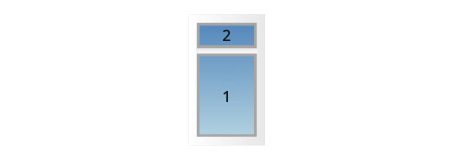 1 raam en 1 boven- of onderlicht