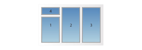 3 ramen en 1 boven- of onderlicht